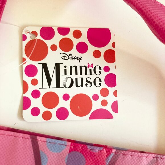 Disney Minnie Mouse Shopper Tote Bag Grocery Beach Shopping Bow Dots Pink - Picture 4 of 9